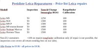 Service Leica M9 CCD Sensor Korrosion Reparatur
